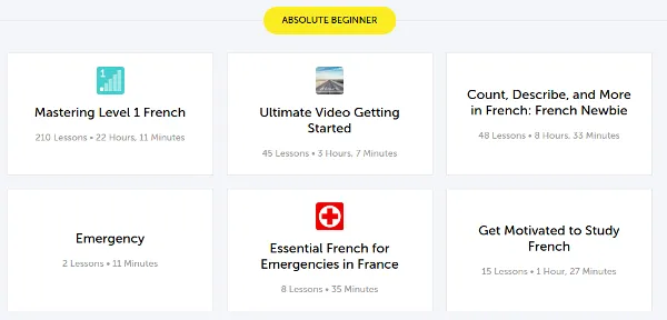 FrenchPod101 Learning Paths